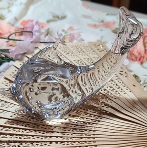 George Silver and Black Decorative Piece PAPER WEIGHT DOLPHIN UNIQUE